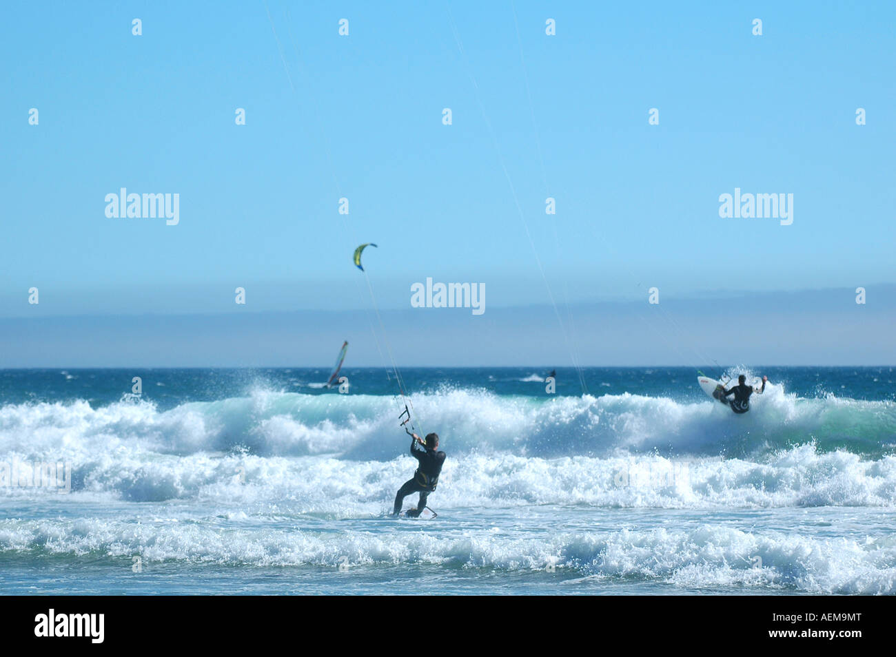 Kite Surfing California Stock Photo Alamy