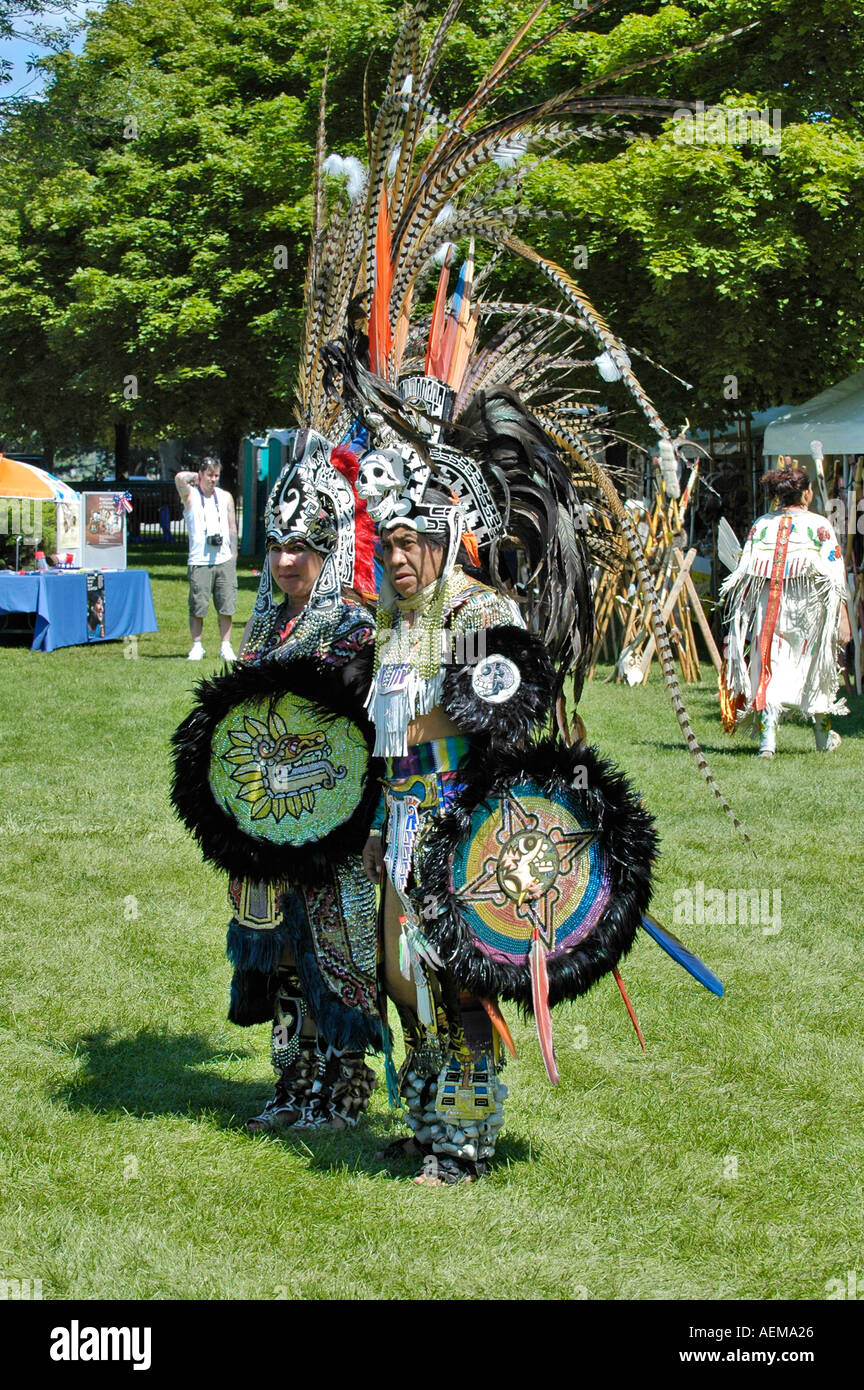 American Indian pow wow in Port Huron Michigan Stock Photo