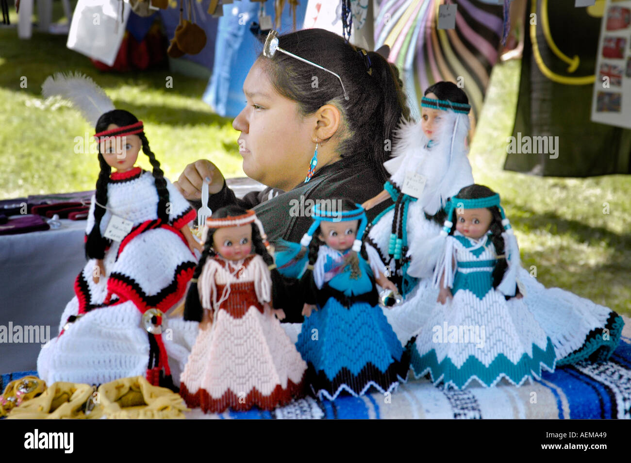 American Indian pow wow in Port Huron Michigan Stock Photo