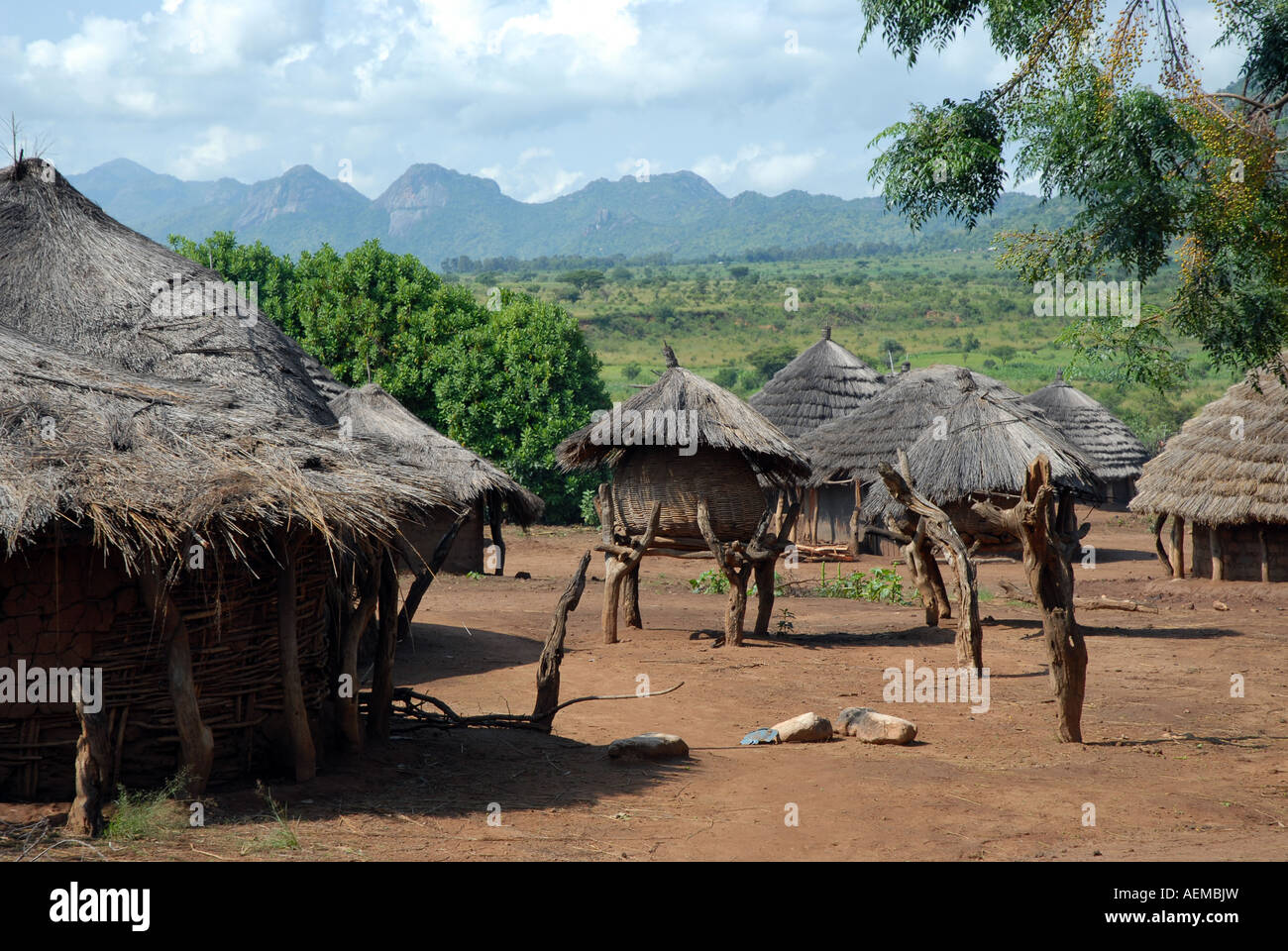 Loroukul Village, Kidepo District, Northwest Uganda Stock Photo
