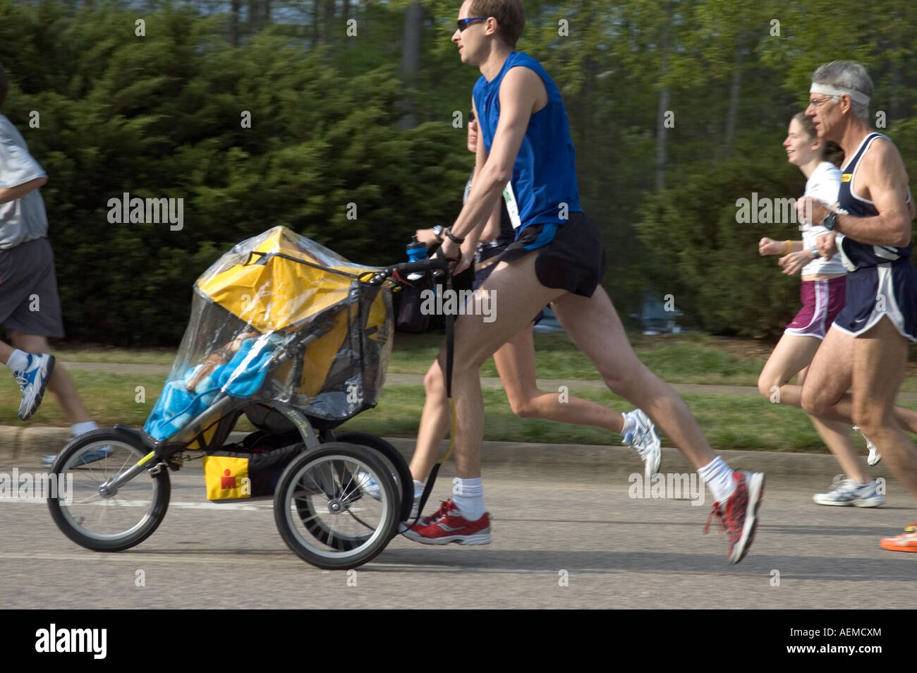 running with a baby stroller