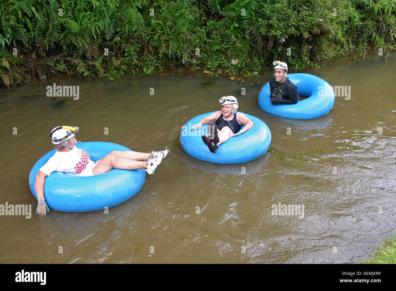 Tubing the irrigation canal of an old Hawaiian sugar plantation Kauai
