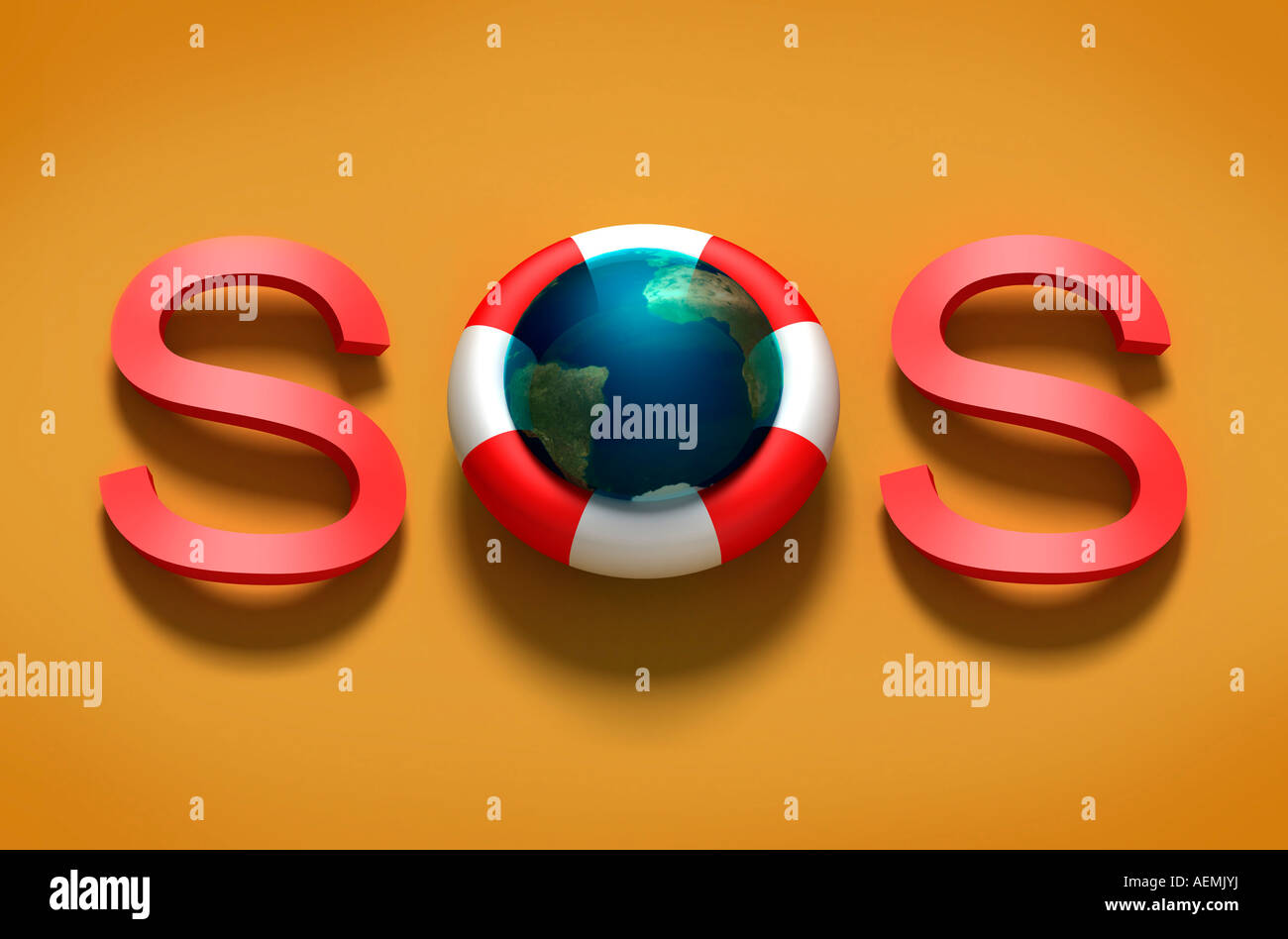 SOS symbol 3D Stock Photo