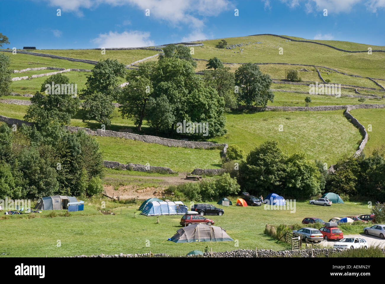 Town Head Farm Campsite at Malham in the Yorkshire Dales UK Stock Photo Alamy