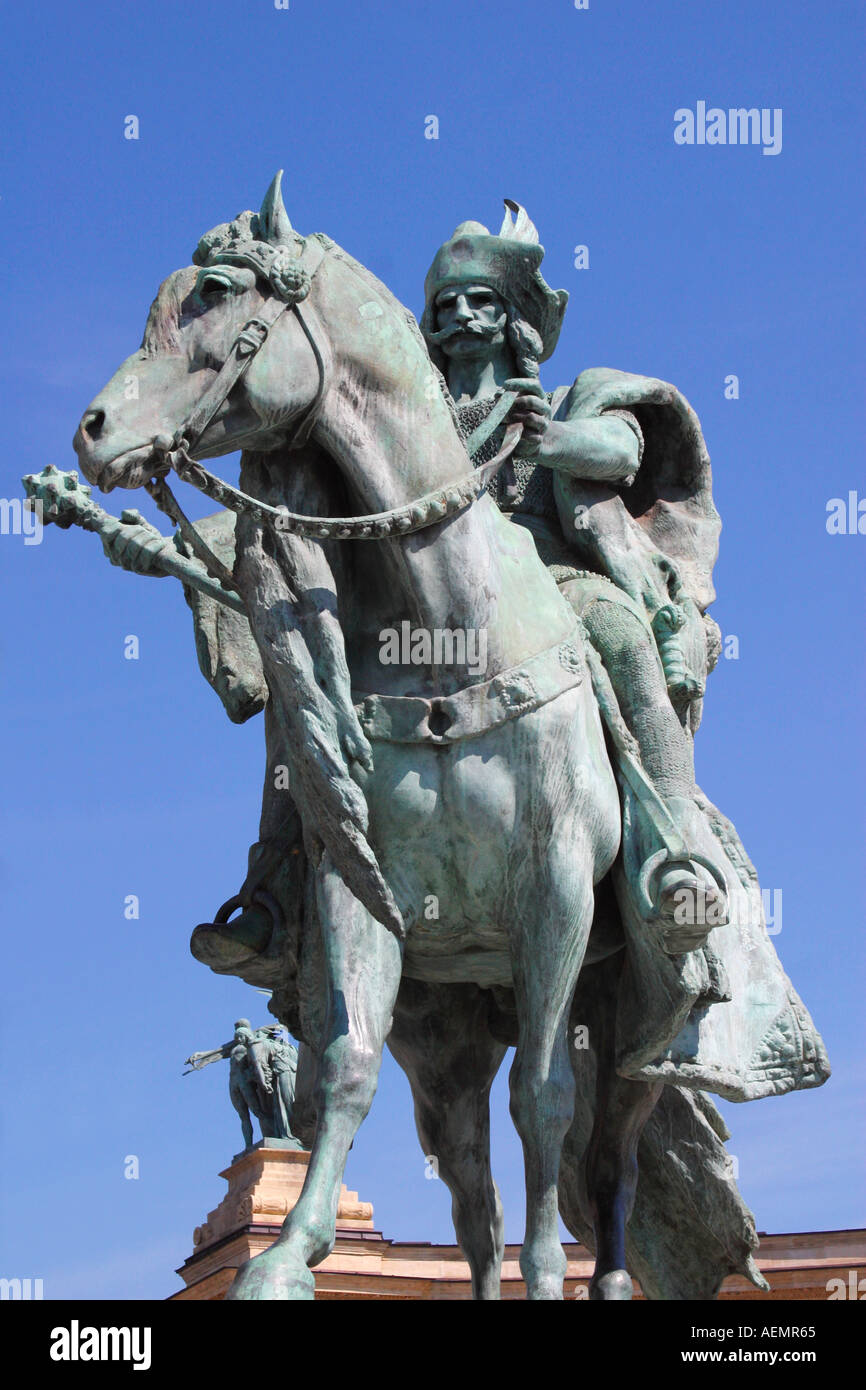 Budapest Hero's Heroes Square Soldier warrior on horseback horse Statue