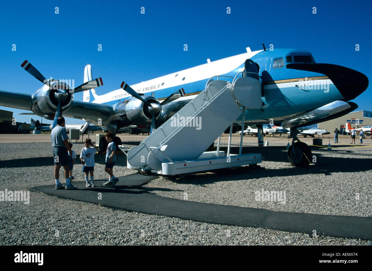 Former US president John F Kennedys airplane Douglas VC 118 A ...