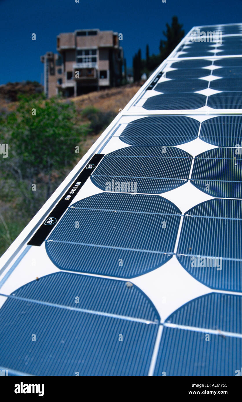 solar panels at arcosanti experimental town in the desert mayer arizona
