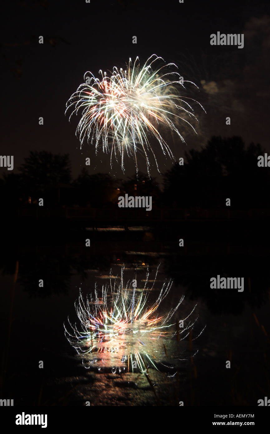 Fireworks. July 4th. Naperville Stock Photo Alamy