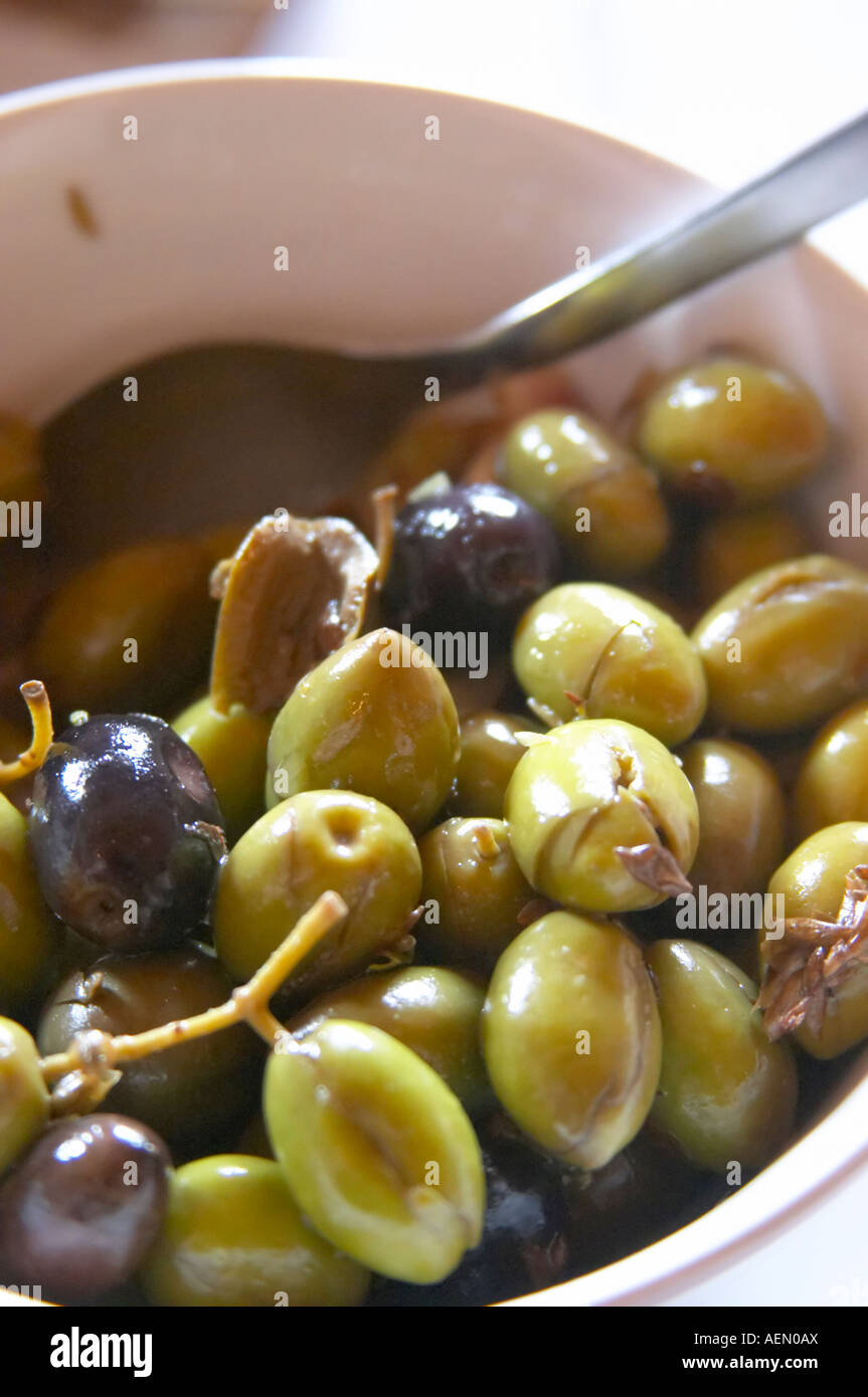 In the restaurant. Olives. Herdade da Malhadinha Nova, Alentejo