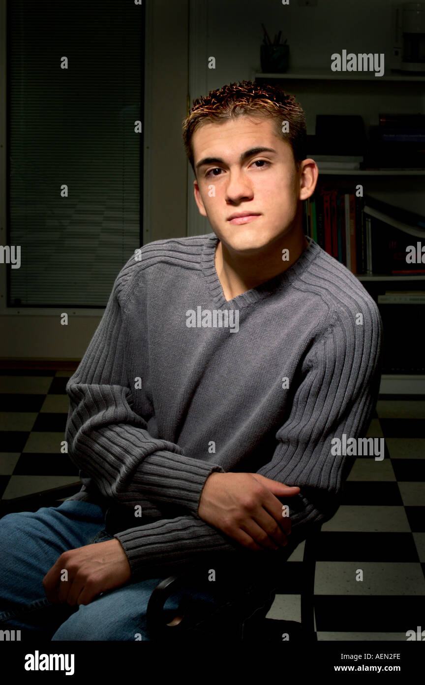emotional, moody portrait of teenage boy Stock Photo - Alamy