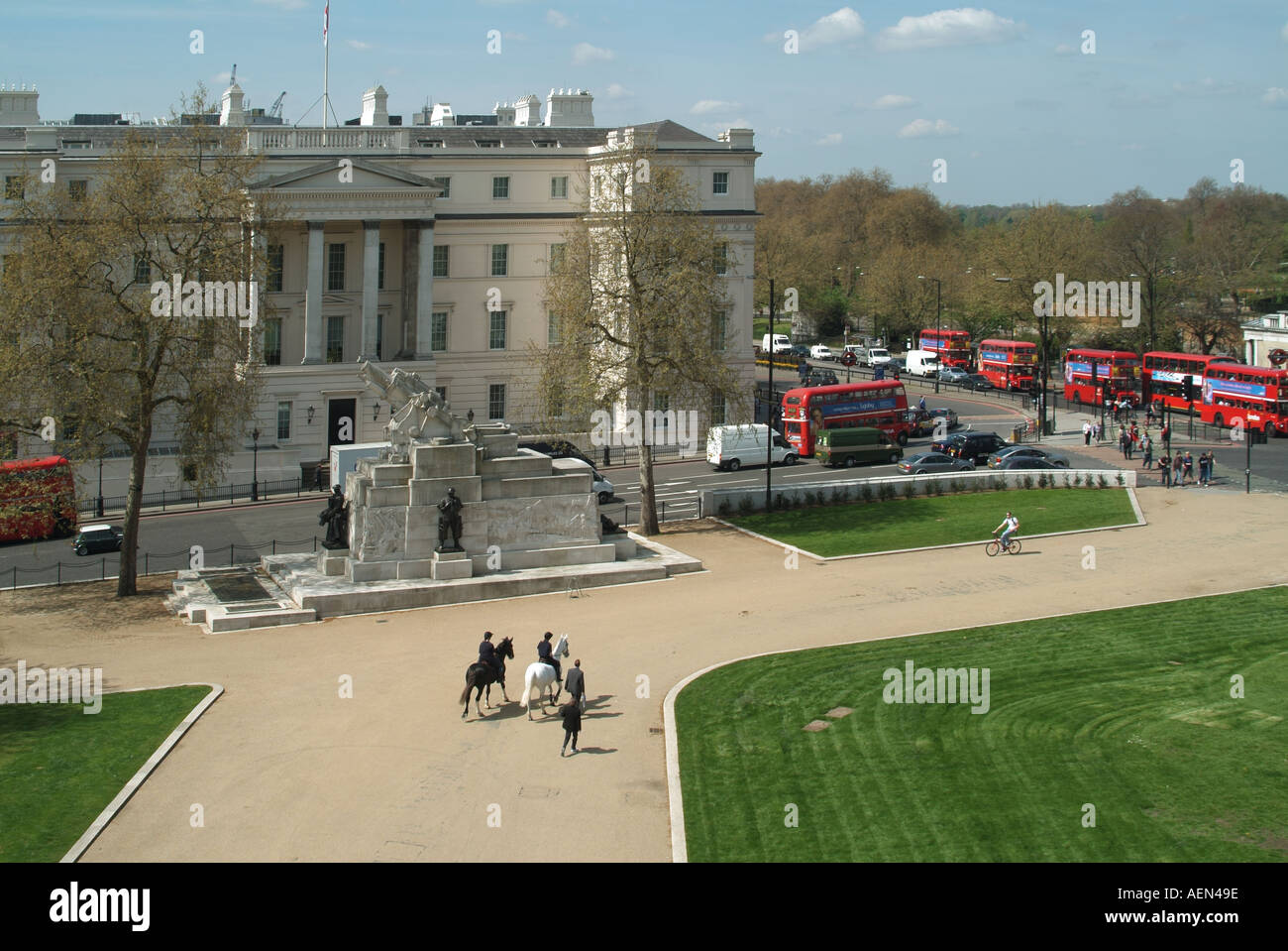 Looking down on Hyde Park Corner & Lanesborough Hotel with Royal