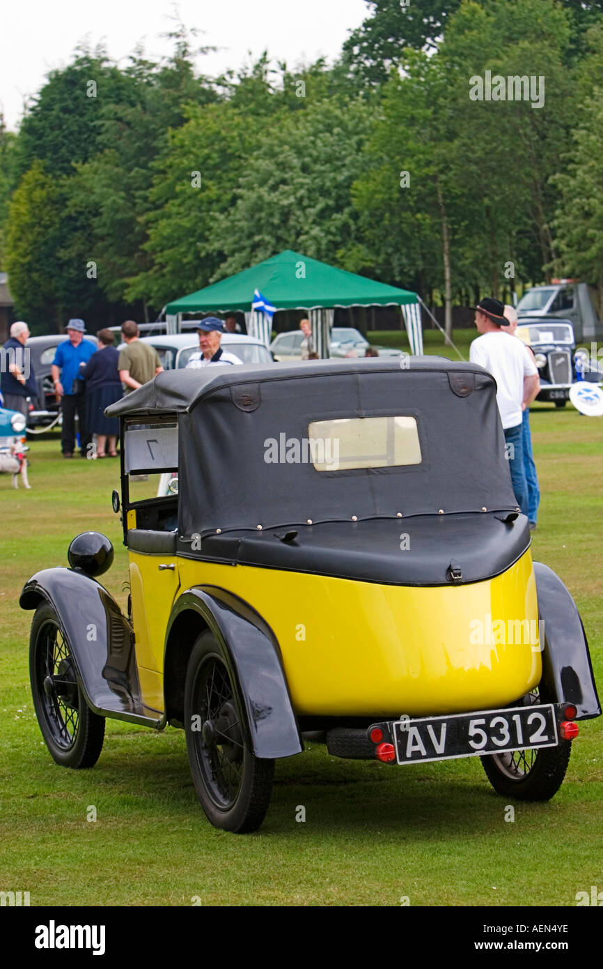 Morris boat tail car at vintage vehicle rally near St Andrews, Scotland Stock Photo