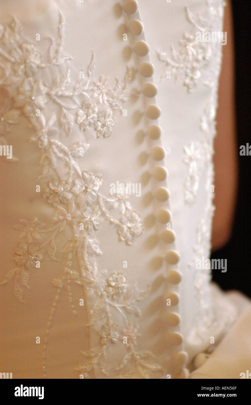 Back Brides Wedding Dress Buttons Stock Photos Back Brides