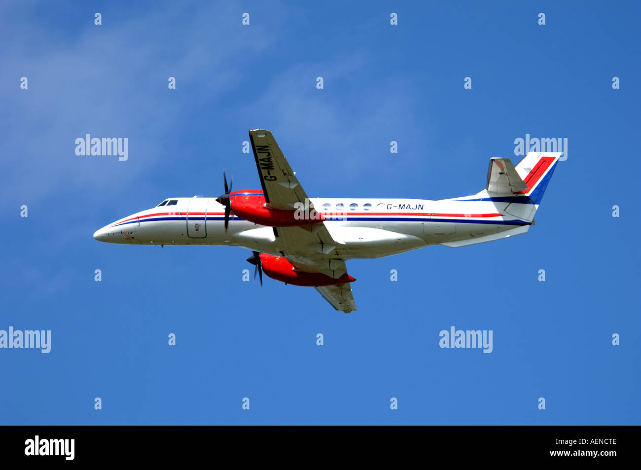 Eastern Airways BAe Jetstream 41. departing Aberdeen Dyce Airport. Scotland.   XAV-687 Stock Photo