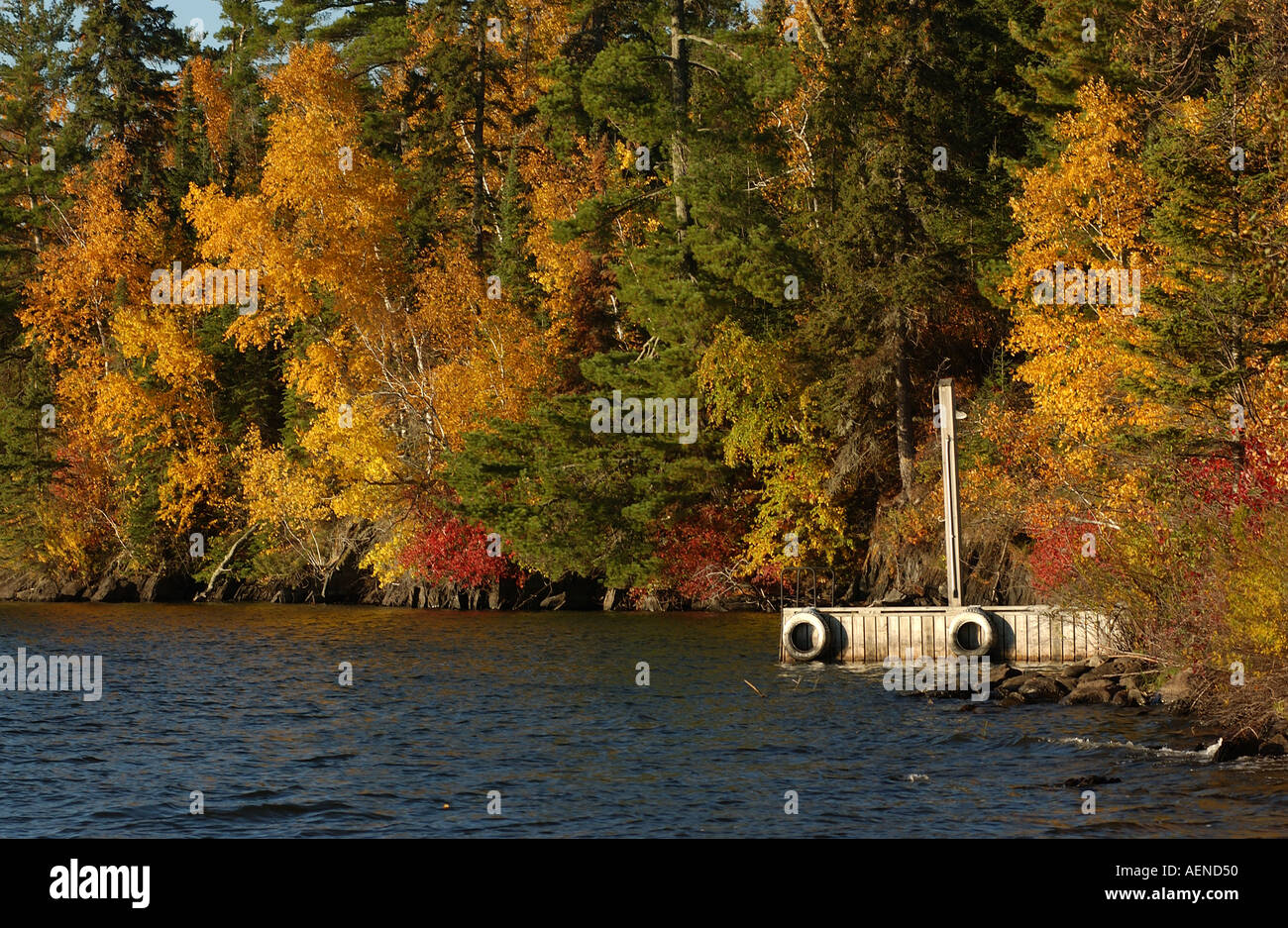 Lake Autumn Colors Stock Photo - Alamy