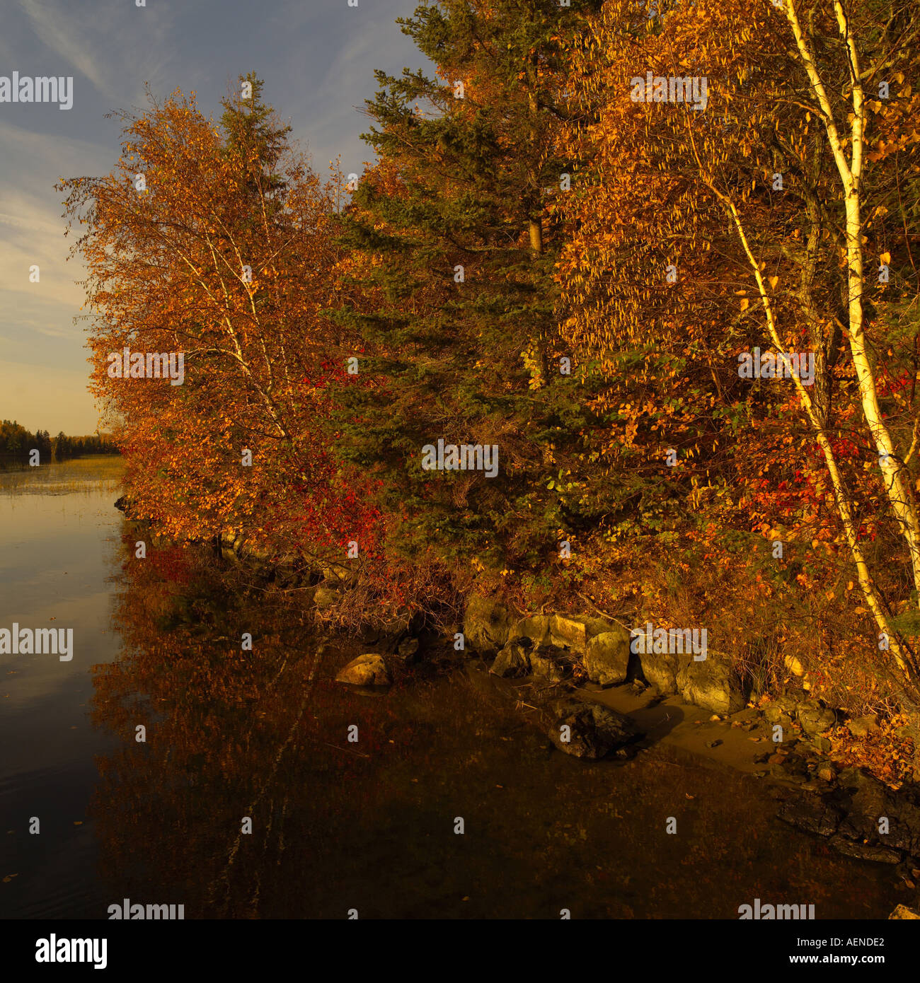 Lake Autumn Colors Stock Photo - Alamy