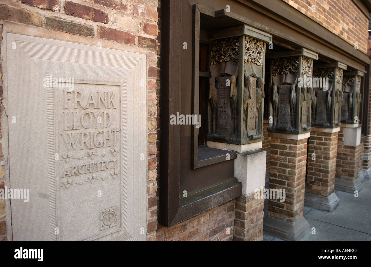 Chicago suburb of Oak Park Stock Photo Alamy