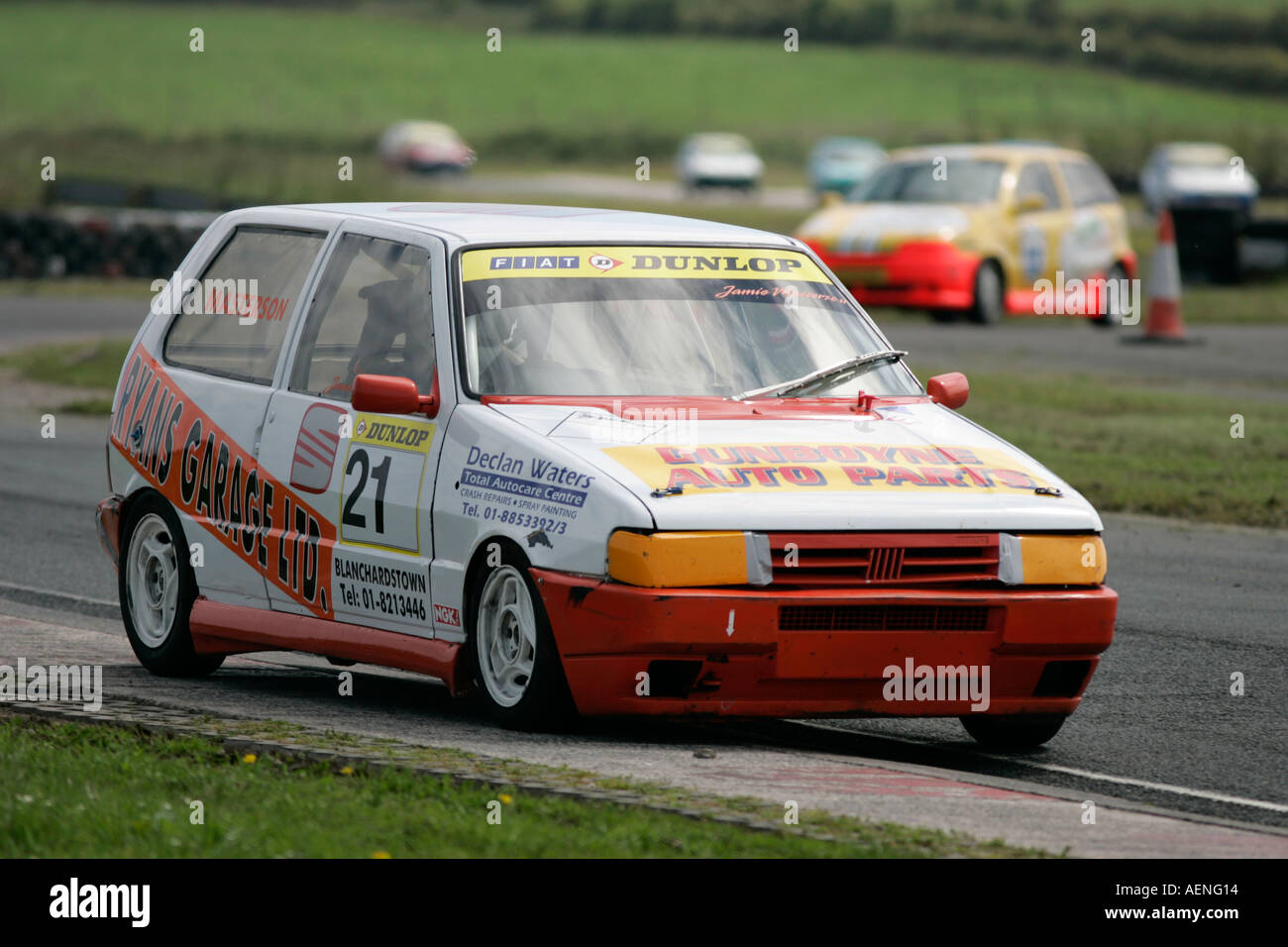 Fiat Uno Punto racing at Kirkistown Circuit county down Northern Ireland  Stock Photo - Alamy