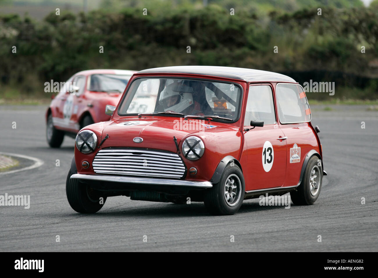 Caroline Cassidy from Dublin in her red 1 3 Mini Cooper S at Kirkistown