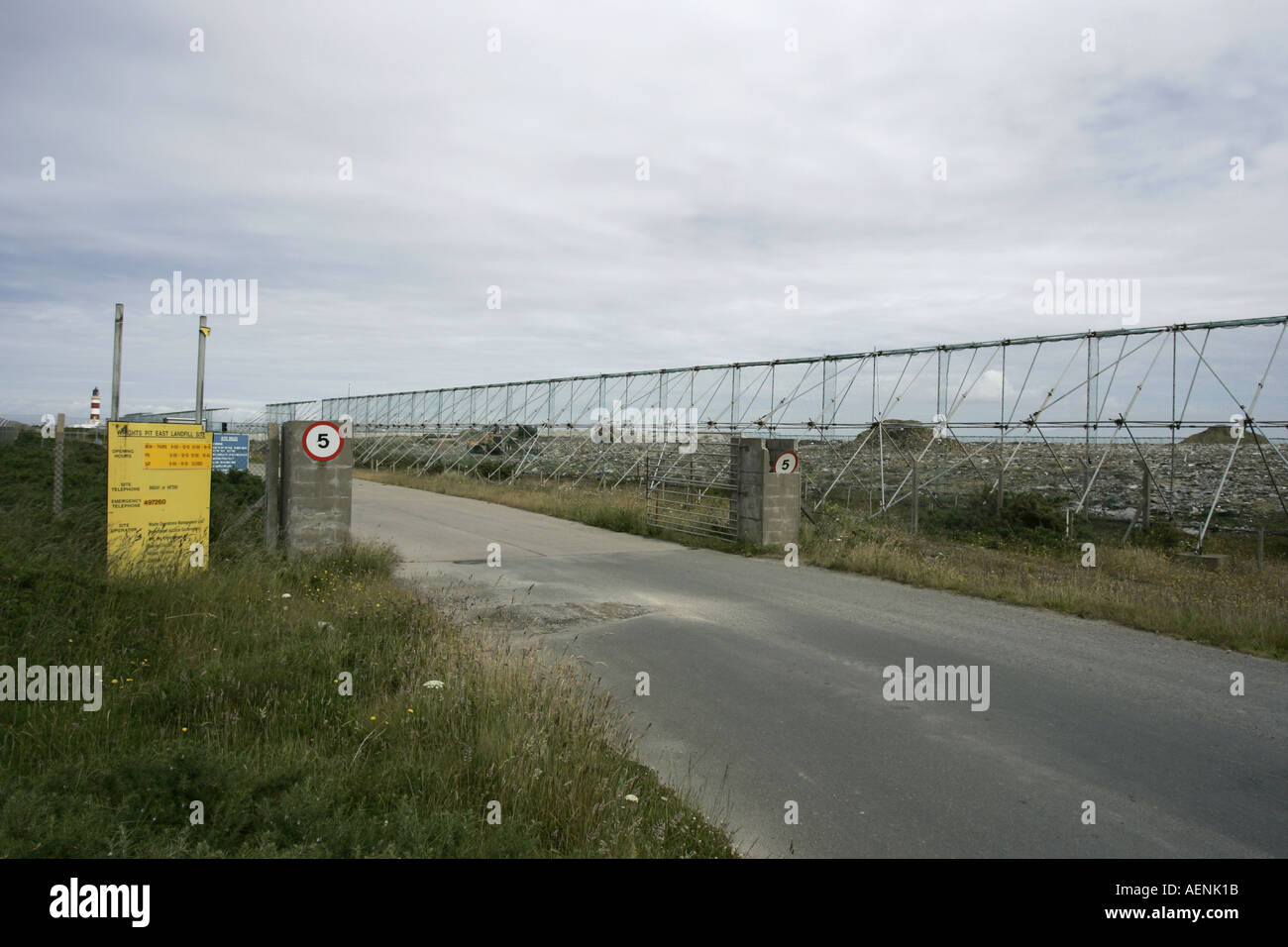 Wrights Pit East Landfill Site near Point of Ayre Isle of Man IOM Stock