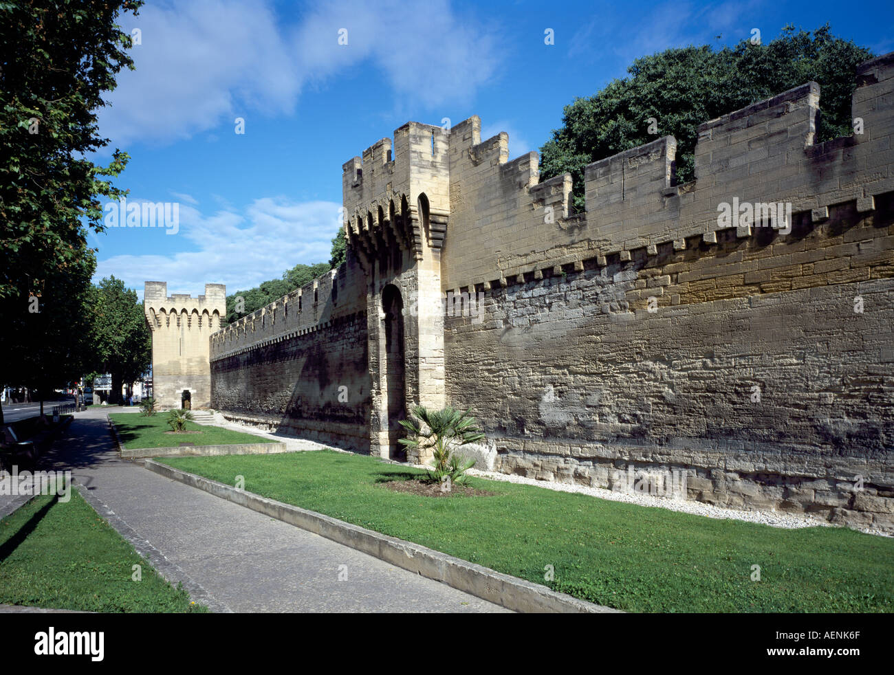 Avignon, Mittelalterliche Stadtmauer, Stock Photo