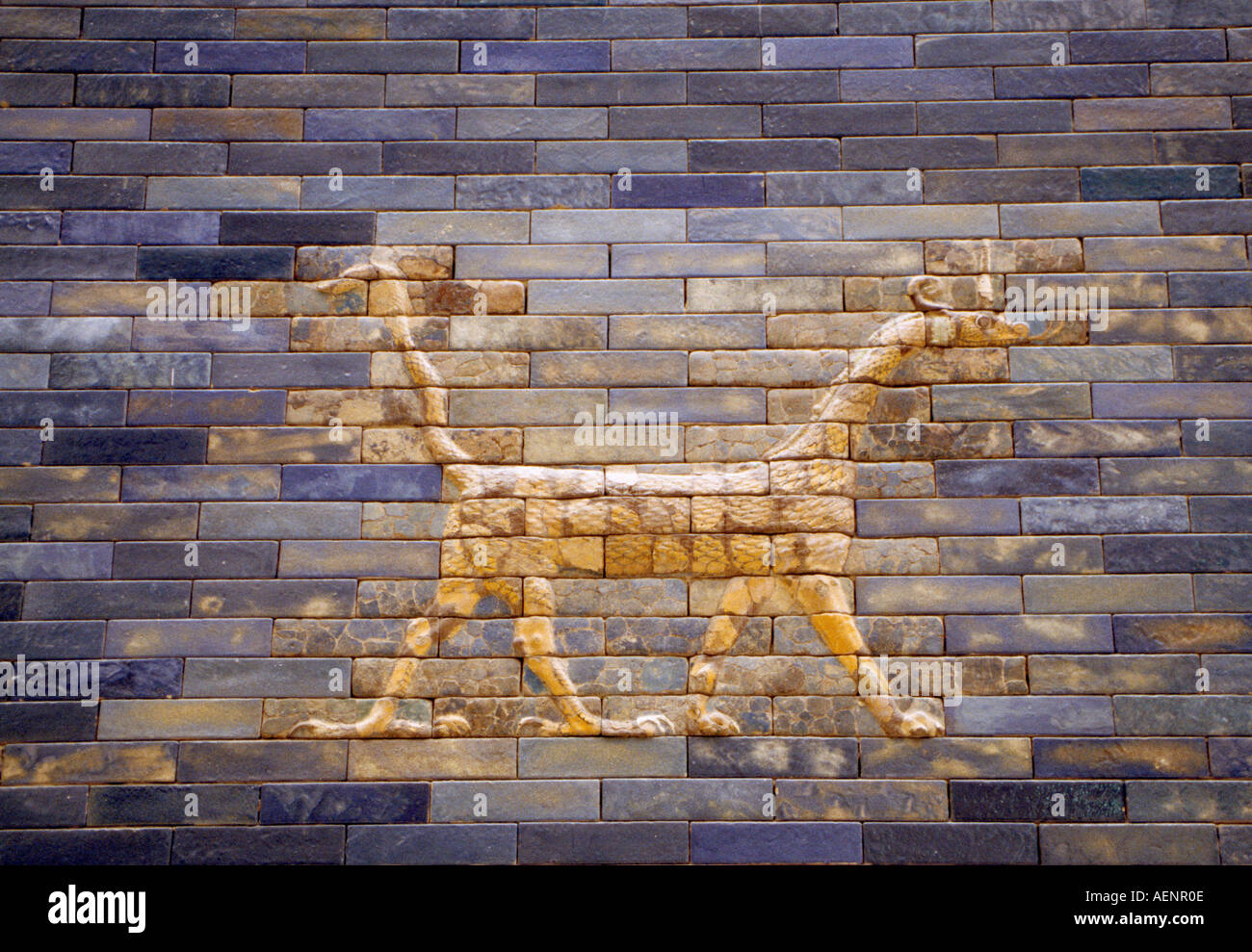 Berlin, Pergamon-Museum, Relief an der Prozessionsstraße von Babylon Stock Photo