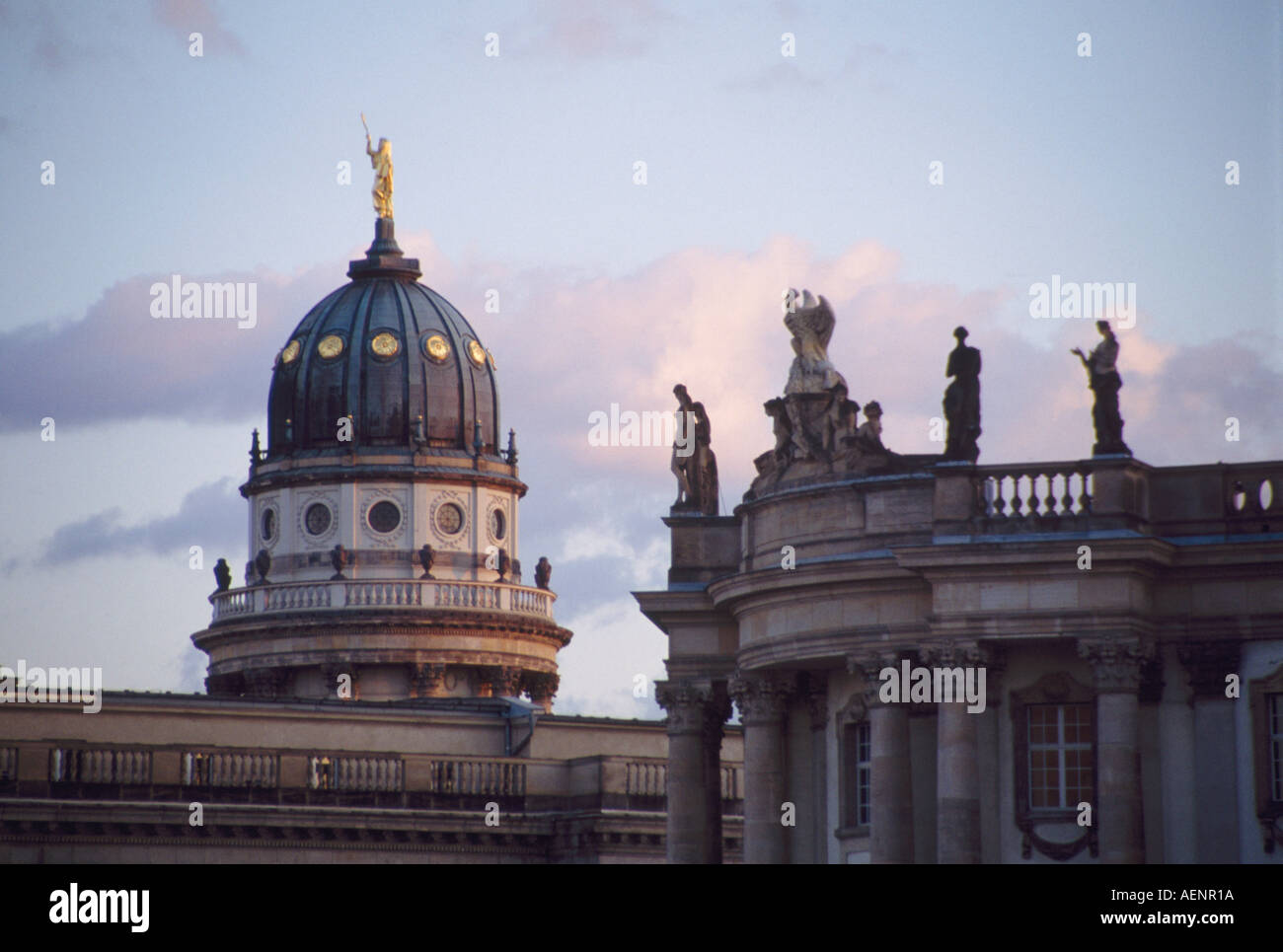 Berlin-Mitte, Alte Bibliothek und Französischer Dom, Stock Photo