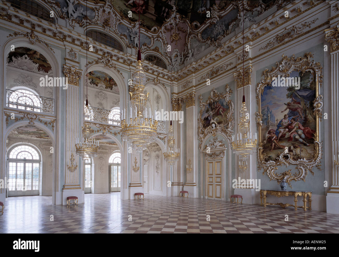 München Schloß Nymphenburg Festsaal Stock Photo 4482340