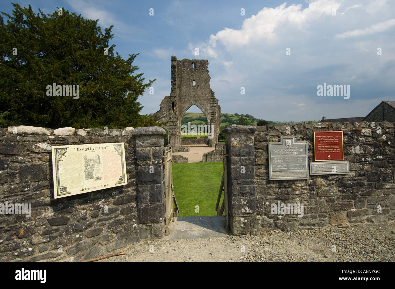 The ruins of Talley Premonstratensian Abbey Founded by Lord Rhys c1185 Stock Photo