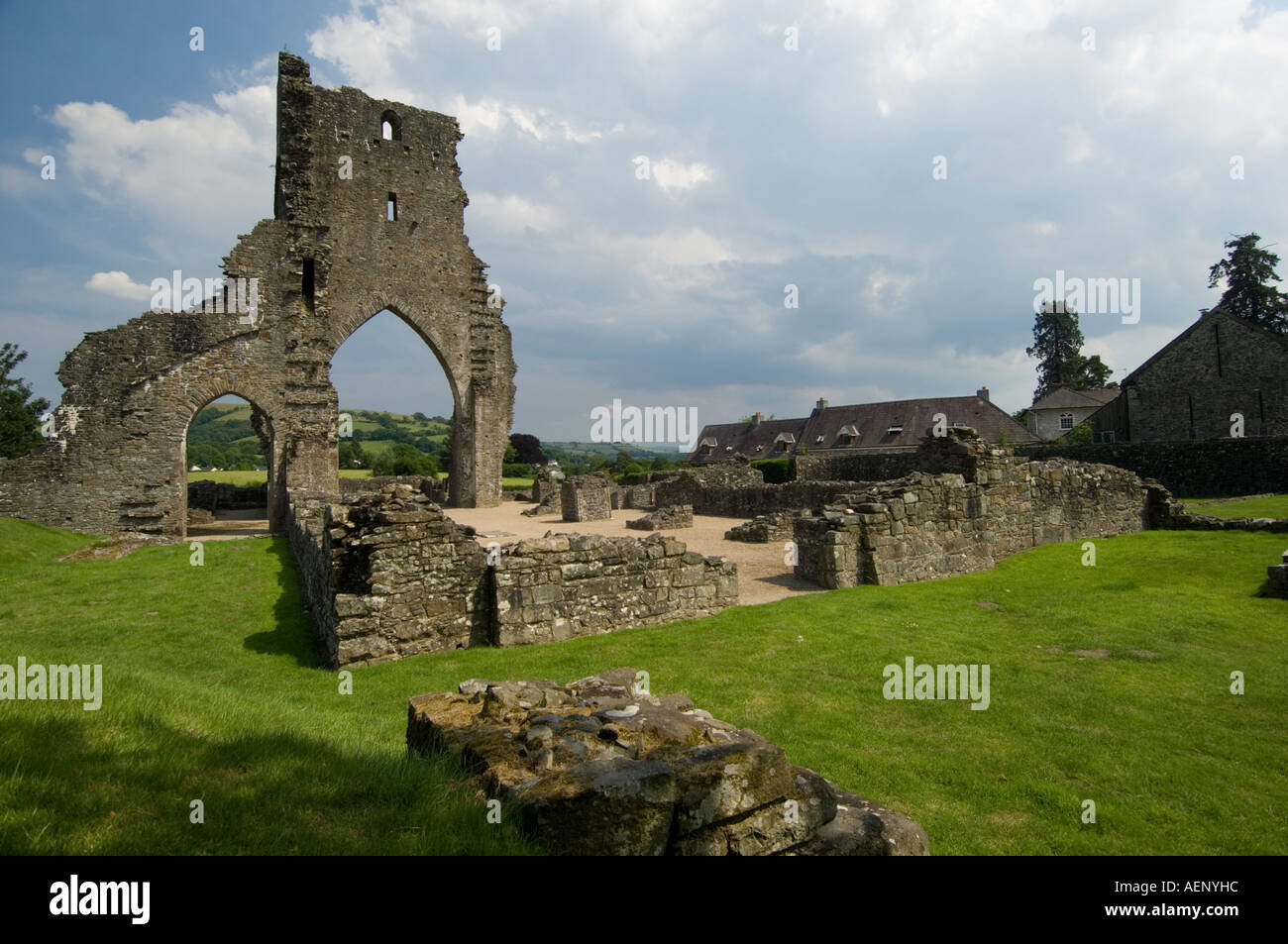 The ruins of Talley Premonstratensian Abbey Founded by Lord Rhys c1185 Talley Talyllychau Carmarthenshire west wales Stock Photo