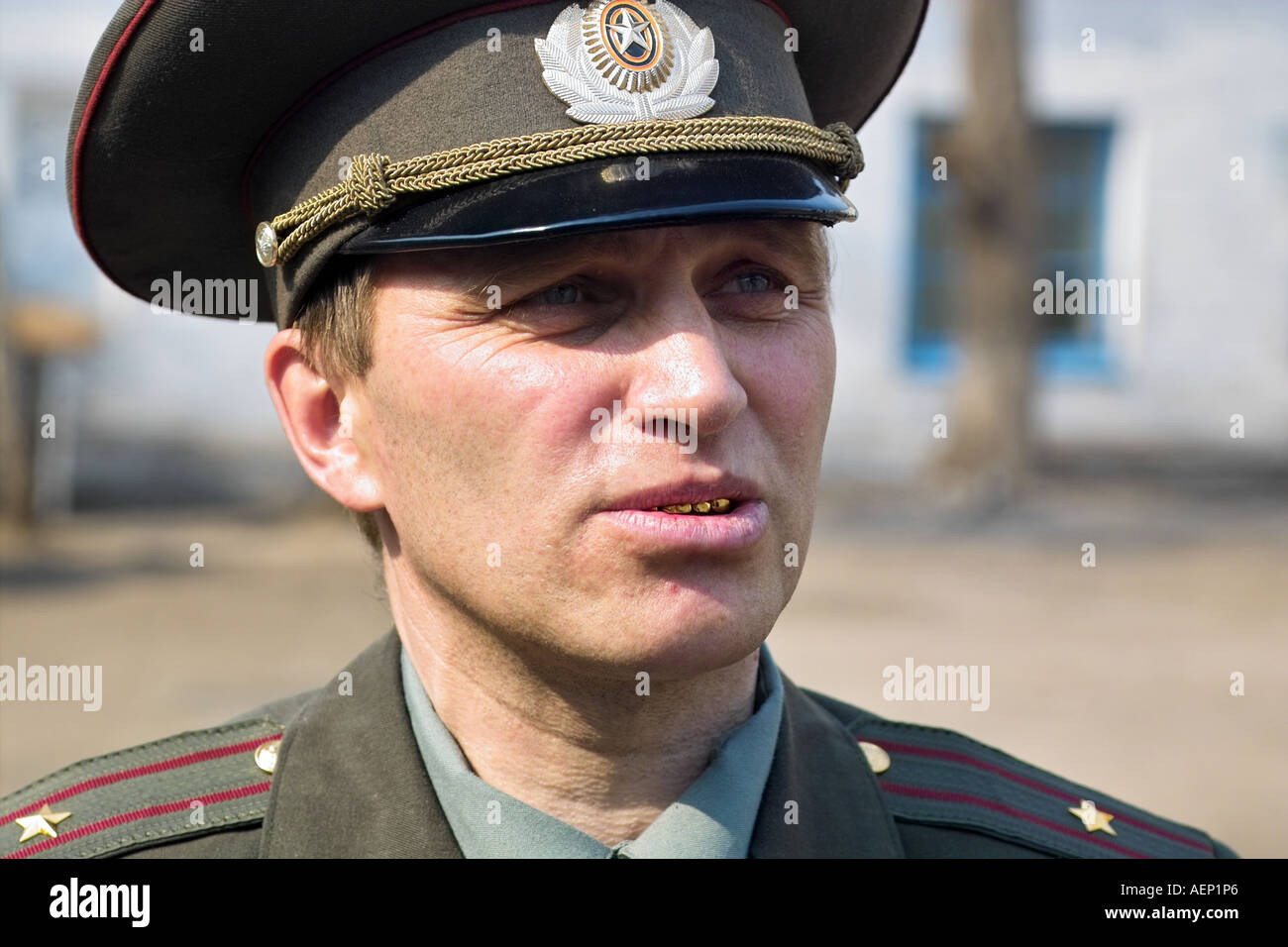 Prison doctor in uniform, Siberia, Russia. Stock Photo