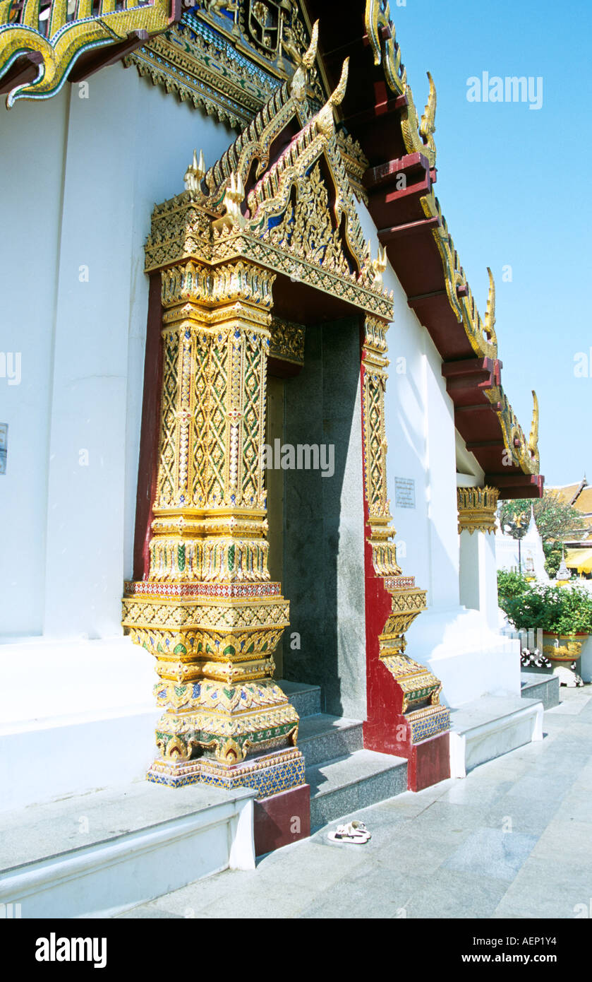 Entrance to Buddha's footprint, Wat Phra Phutthabat Temple, (Wat Phra Buddhabat), near Lopburi, Saraburi Province, Thailand Stock Photo