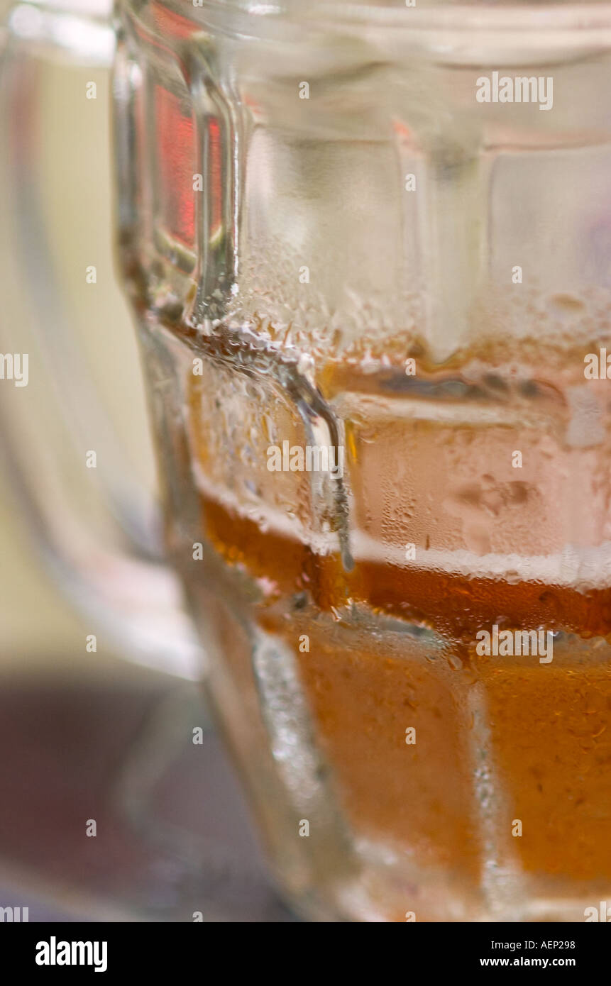 Cool glass of amber beer ale Stock Photo Alamy