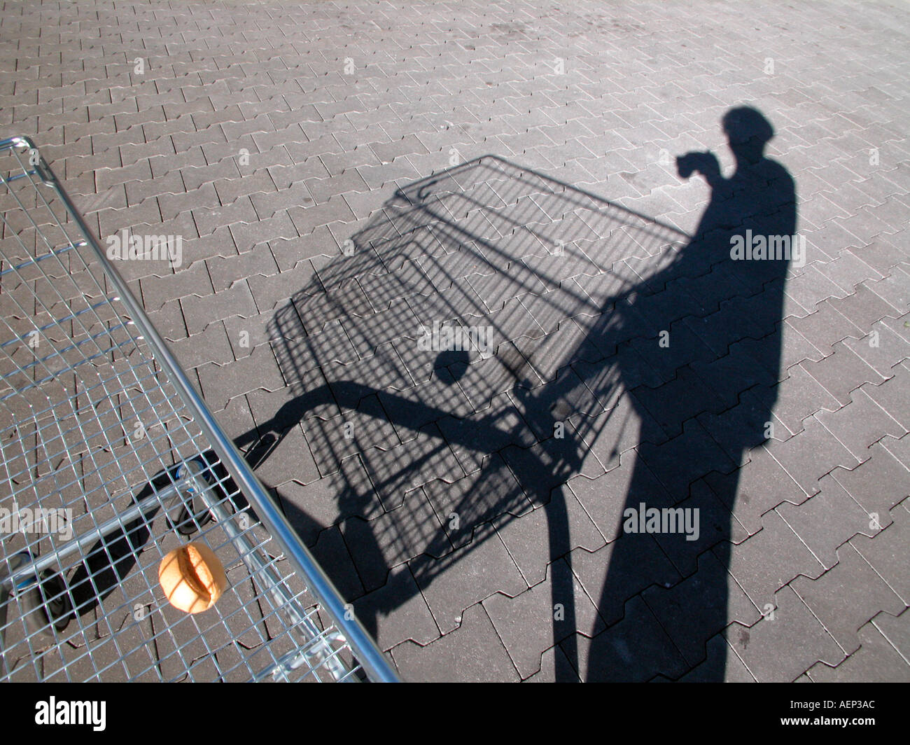 MR bun in the shopping cart Stock Photo