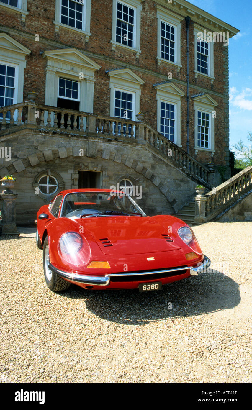 Ferrari 246GT Dino. Introduced 1969. stately estate Stock Photo