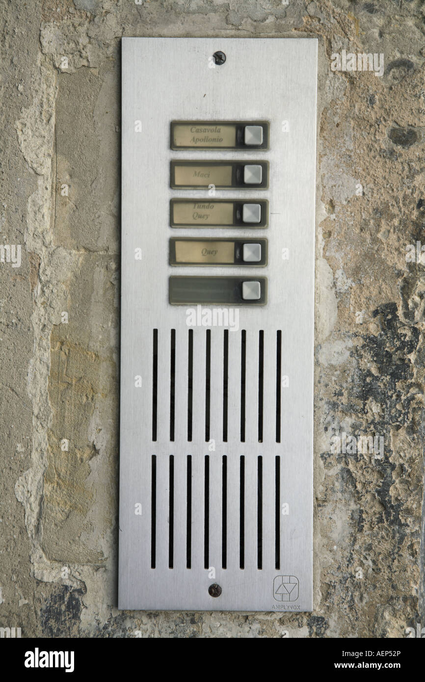 Old Door Buzzer in a complex Stock Photo - Alamy