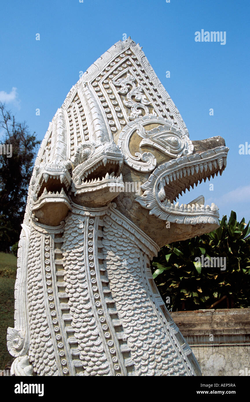 Mythical animal head statue, Wat Phra That Lampang Luang Temple