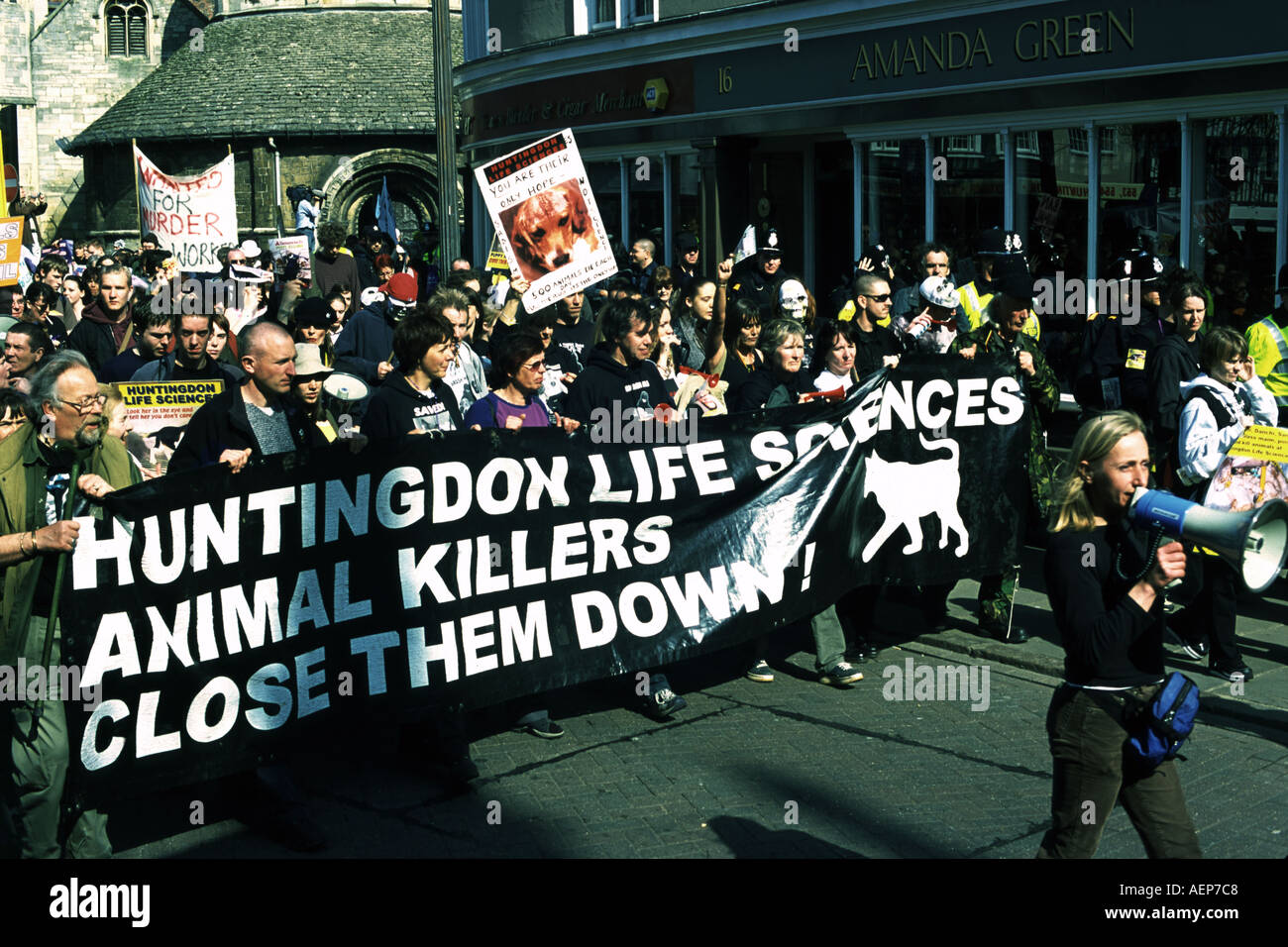 Animal Rights protest in Cambridge Stock Photo - Alamy