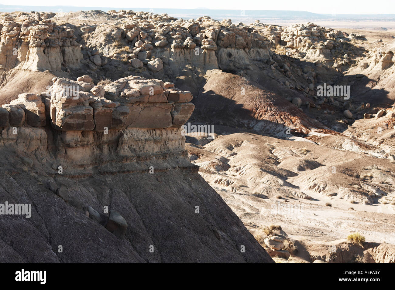 Barren Hillside at Petrified Forest National Park, Holbrook, Arizona, United States Stock Photo