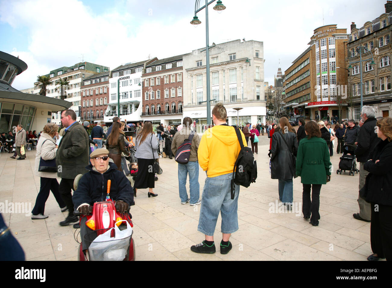 People Bournemouth town centre Stock Photo