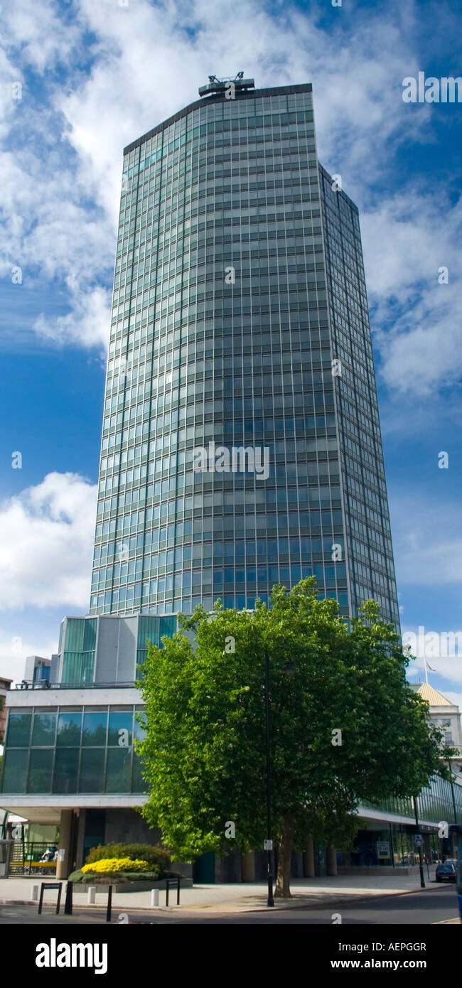 Milbank Tower skyscraper seen from the bottom of the building London