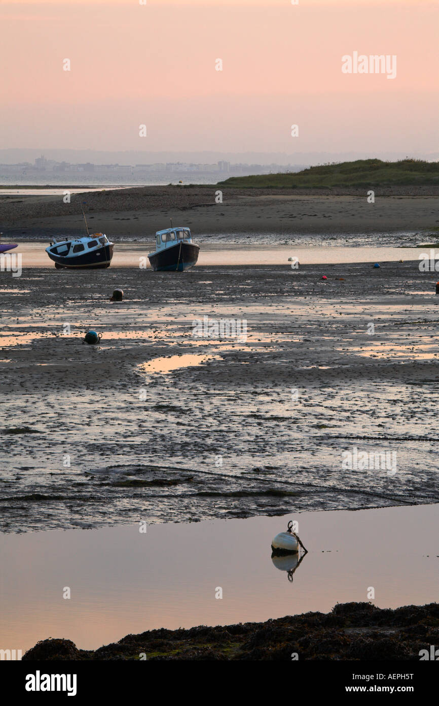 Low tide at Bembridge Harbour on the Isle of Wight Stock Photo