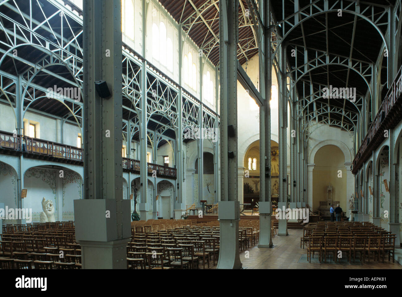 Paris, Notre-Dame du Travail, Innenraum Stock Photo