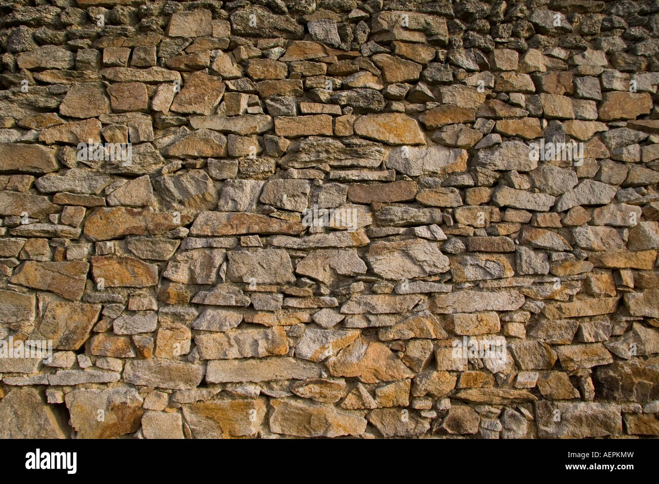 Stone barn wall detail Stock Photo