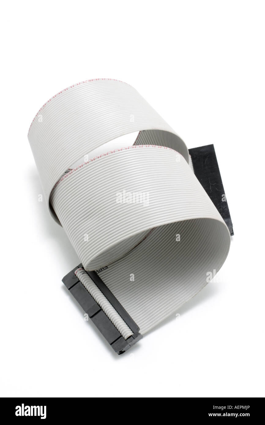 Computer Ribbon Cable Stock Photo Alamy