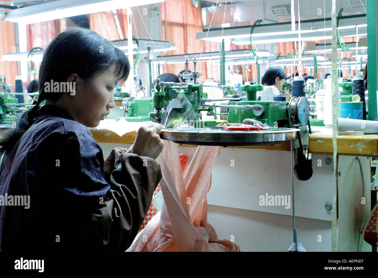 Chinese textile manufacture Stock Photo Alamy