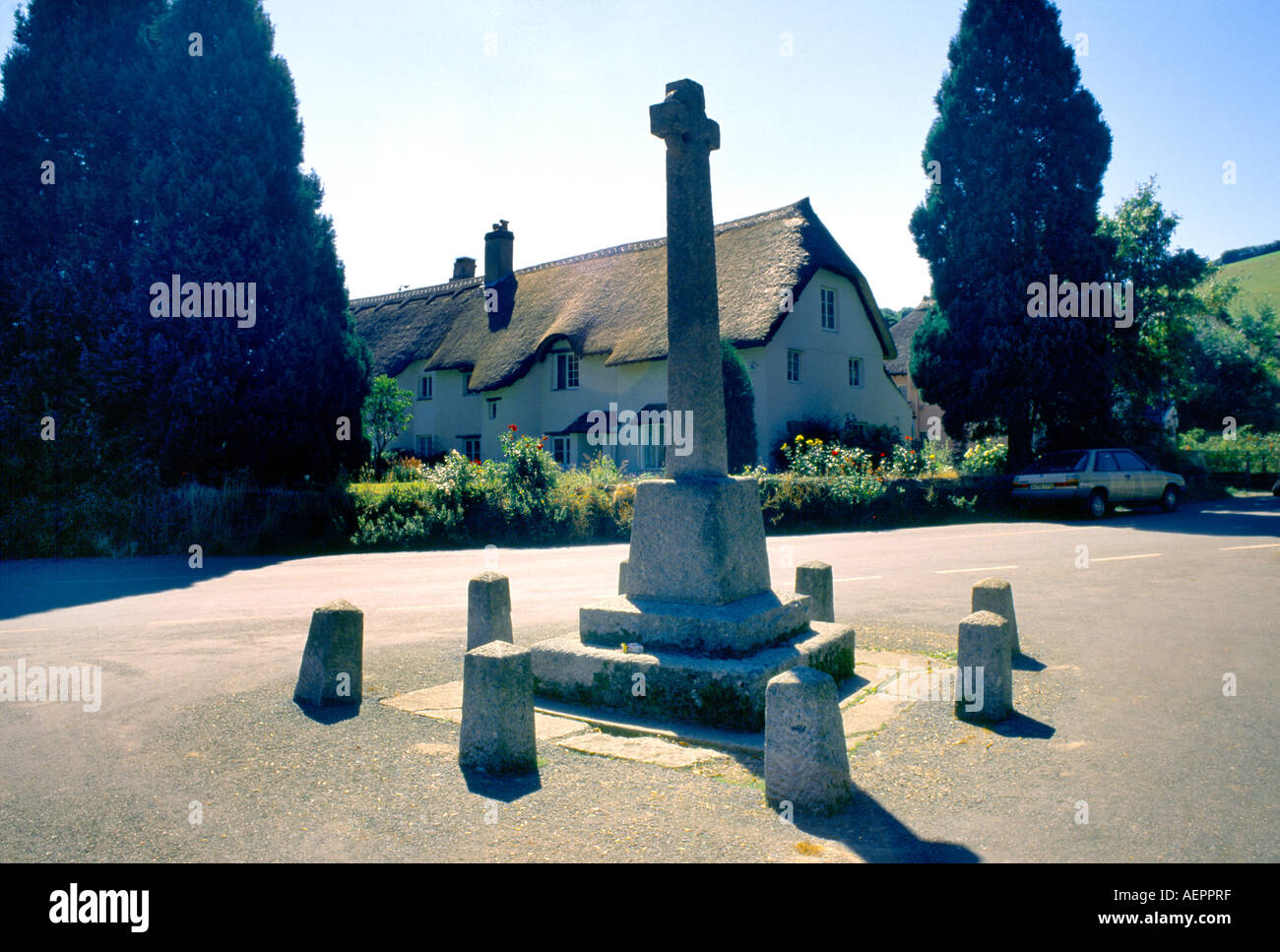 Somerset England Winsford Exmoor Quiet Village Stock Photo Alamy