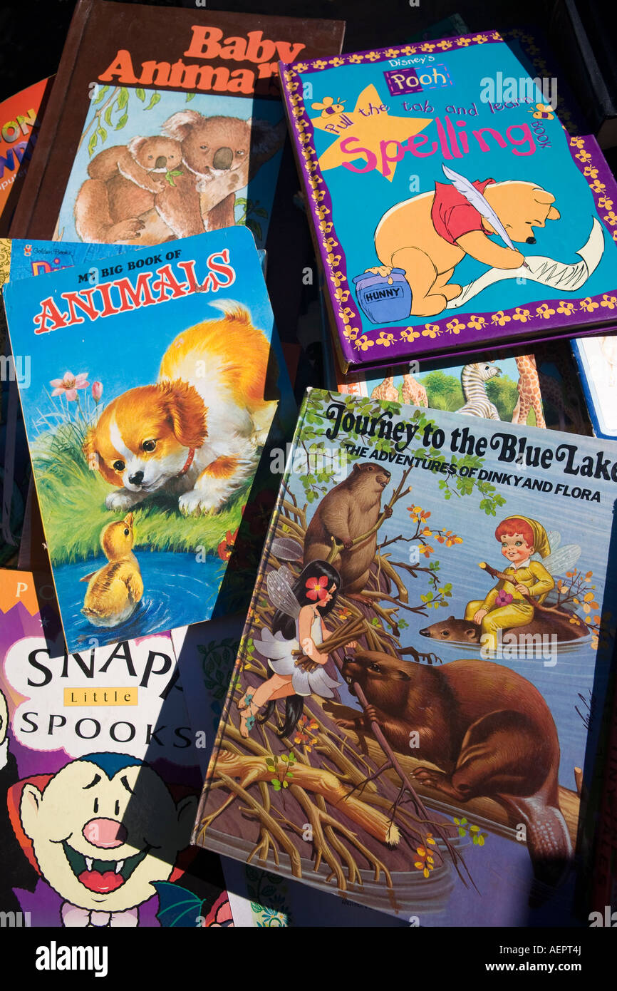children books sale on display table Stock Photo Alamy