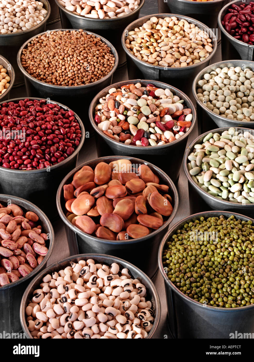 SELECTION OF BEANS AND PULSES Stock Photo Alamy