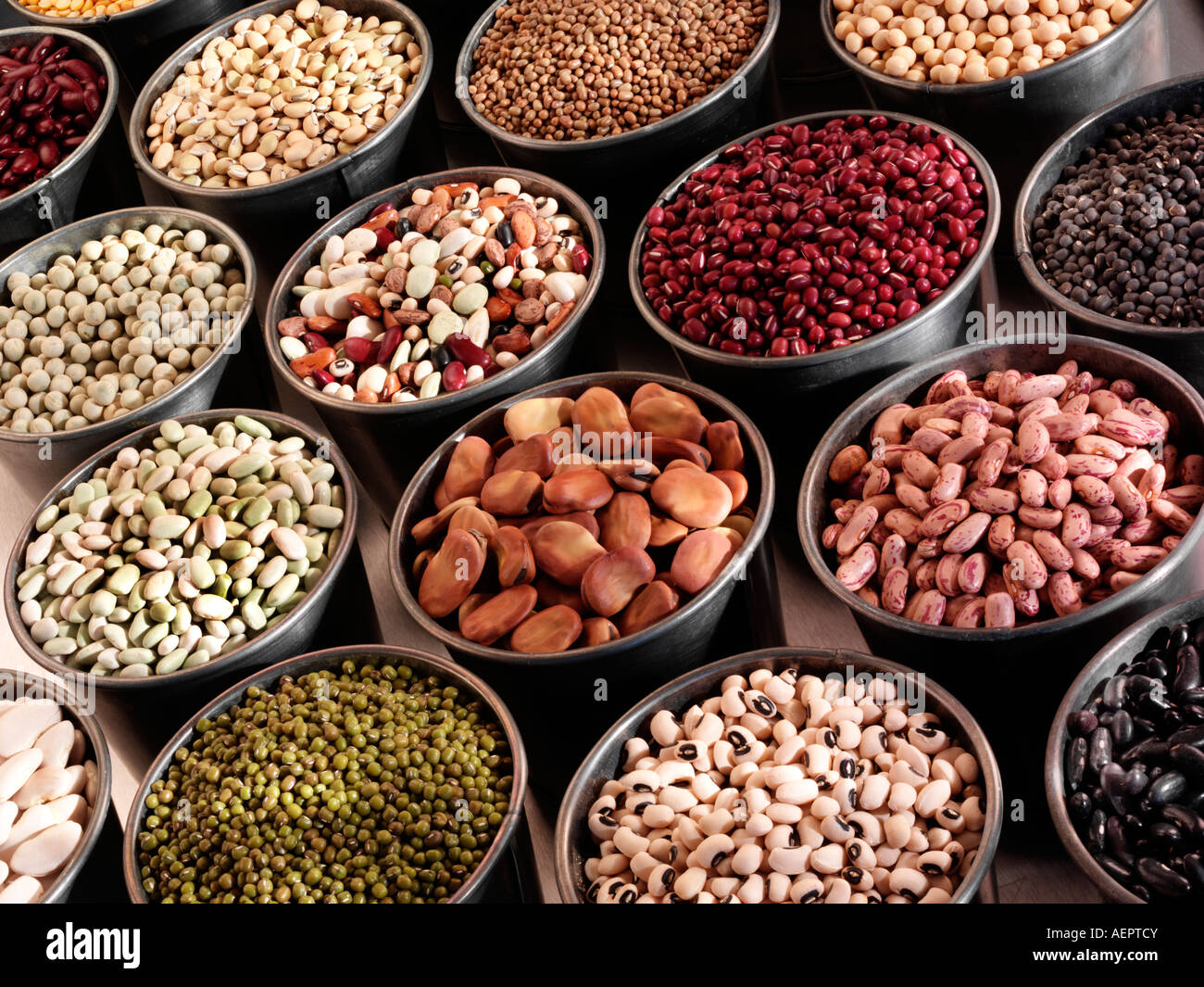 SELECTION OF BEANS AND PULSES Stock Photo Alamy